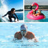 Black Short Cord Waterproof Earbuds for Swimming, 15-inch Wired 3.5mm Jack, Ideal for Diving, Snorkeling, Showering.