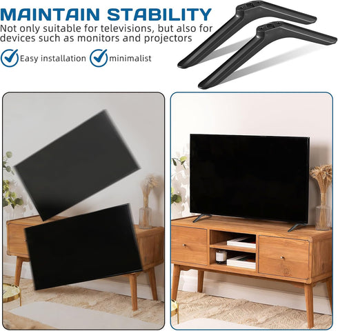 ifundom 32 Inch Universal TV Stand Legs with Screws Replacement TV Feet Tabletop Base Stand Legs Television Pedestal