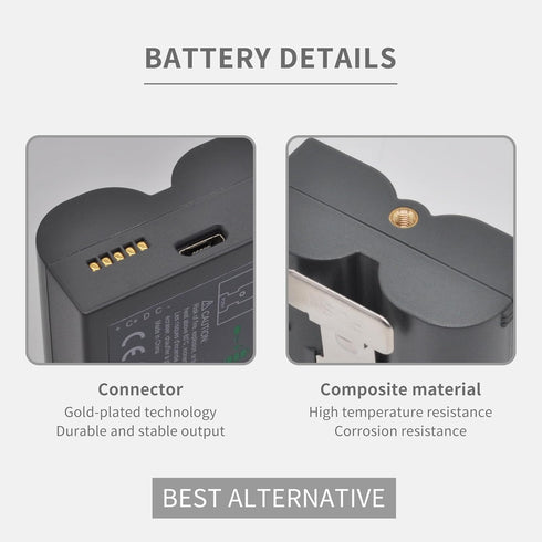 1 Pack Battery Replacement - For Video Ring-Doorbell Camera 1/2/3/4, Rechargeable Upgraded Cam Batteries (2nd & 3rd Gen)