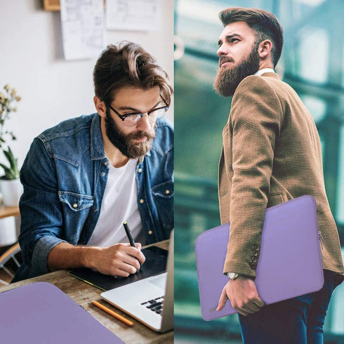 15.6 Inch Laptop Sleeve, Neoprene Notebook Case Compatible with Asus/Dell/Fujitsu/HP/Sony/Toshiba/Acer (Purple)