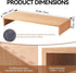 KIRIGEN Monitor Stand Wooden, Desk Stand for Computer/Laptop/TV Printer, Desktop Workspace Platforms Stands, Natural