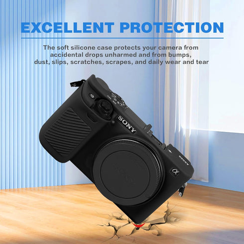 Easy Hood Case for Sony Alpha A6000 ILCE-6000 Digital Camera, Anti-Scratch Soft Silicone Protective Cover