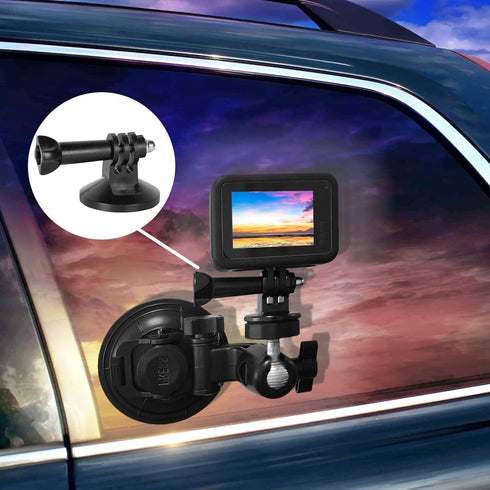 WiTi Suction Cup Mount with Universal Screw Adapter, Compatible with New Outdoor/Blink XT2 and Indoor Camera (Black)