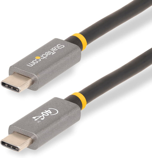 StarTech.com 3ft (1m) USB4 Cable, USB-IF Certified USB-C Cable, 40 Gbps Data Transfer, 100W Power Delivery, 8K 60Hz,