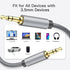 Aux Cord 4ft, 3.5mm Audio Cable, Nylon Braided Male to Male AUX Cable for Car, Headphones, Home Stereos