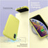 SURPHY Liquid Silicone Case for iPhone Xs and iPhone X, Thickened Microfiber Lining, Yellow