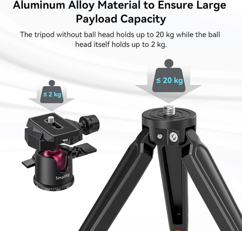 SmallRig Mini Tripod for Camera, Updated Desktop Tripod with Arca-Type Compatible QR Plate