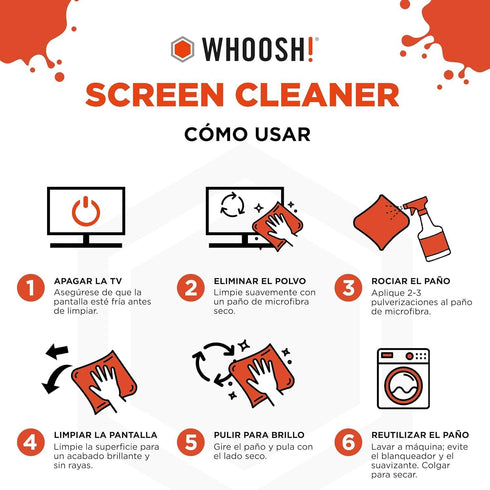 32.1 oz WHOOSH! Electronic Screen Cleaner Refill, fl | Screen Cleaning Liquid Refill designed for Pro Premium Screen