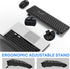EAYBLLY 2.4G Set Wireless Keyboard and Mouse Combo, Full-Size Silent Ergonomic Keyboard and Mouse, Sleep Mode, Long