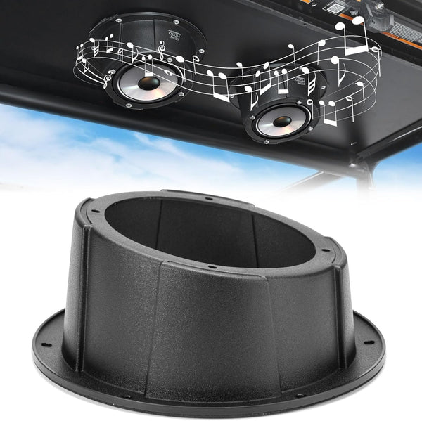 KEMIMOTO 6.5 Inch Speaker Pod, 1PCS Universal Speaker Enclosure for 6.5" Speakers, Angled Boxes Compatible with UTV RV