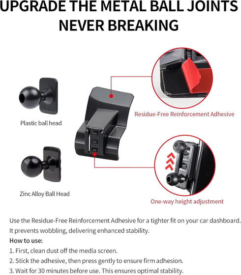 MaserWeller 2015-2024 360 Car Phone Holder for Toyota Tacoma Accessories, Rotation Phone Mount Compatible with MagSafe
