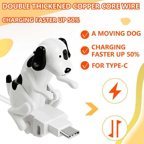 Dog Charging Cable for Smartphone USB Data Transmission Mini Humping Dog Cable for USB Charging of Mobile Phones,