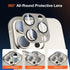 2 Pack Titanium Alloy Glass Camera Lens Protector for iPhone 15 Pro Max/iPhone 15 Pro, Anti-drop, Case Friendly