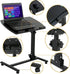 F2C 360 Portable Adjustable Height Swivel Laptop Desk PC Computer Mobile Notebook Laptop Stand Rolling Table Desk Cart