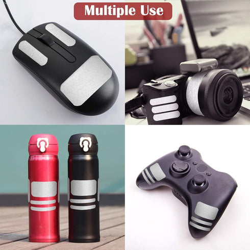 8 Pieces Cell Phone Grip Tapes, Anti-Slip Rubberized Decal Stickers for Phones, Tablets, Gaming Cases
