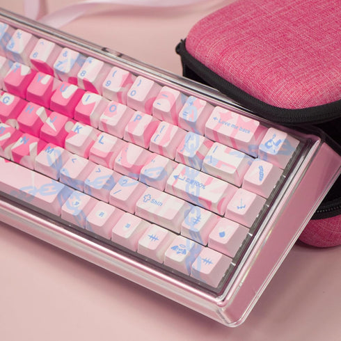 Hyekit PBT Keycaps, 144 Keys Cherry Profile Custom Keycaps, Bleeding Love Theme for Mechanical Keyboard