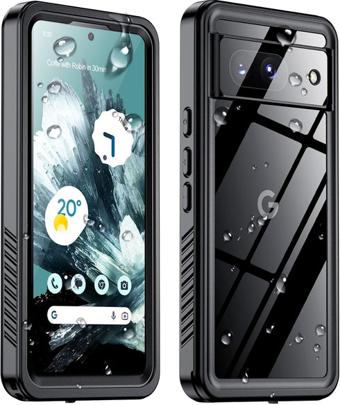 Google Pixel 8 Cell Phone Case, Waterproof, Heavy Duty Rugged 360 Protective, IP68 Water Resistance, Military-Grade,