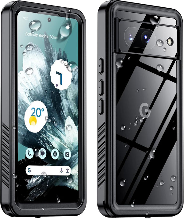 Google Pixel 8 Cell Phone Case, Waterproof, Heavy Duty Rugged 360 Protective, IP68 Water Resistance, Military-Grade,