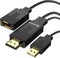 FOINNEX HDMI to DisplayPort Adapter, 4K@60Hz Not-Bidirectional HDMI to DP Male to Female for Computer
