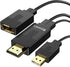 FOINNEX HDMI to DisplayPort Adapter, 4K@60Hz Not-Bidirectional HDMI to DP Male to Female for Computer