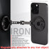 SHINEWEE 360 Stand,1/4" Dual Magnetic Ring Phone Mount - Foldable Rotation CNC Aluminum Screw,Cold Shoe Interface
