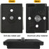 2 Pack Quick Release Plate, Tripod Quick Release Adapter Compatible for Manfrotto 200PL-14 QR Cameras Tripod, Camera Mounting Adapter with 1/4" and 3/8" Screws Ball Head Parts Replacement Adapter