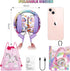 QearFun Unicorn Headphones for Girls, Kids Bluetooth Headphones with Microphone & 3.5mm Jack, Wireless Headphones with