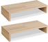 TEAMIX 2 Pack Monitor Stand Riser, 20 inch Wood Monitor Stand for TV/Screen/PC/Printer/Laptop, Desktop Organizer