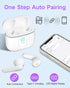 Wireless Earbuds, 5.3 Headphones 40Hrs Playtime with Charging Case, Waterproof Stereo in-Ear Earphones with Microphone for iPhone Android Cell Phone Sports Workout, White
