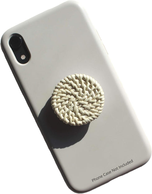 Carphone Warehouse Hirsch & Timber Rattan Phone Grip Stand for Cell Phone and Tablet
