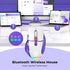 MEETION Wireless Mouse for Laptop, Ergonomic Rechargeable Mouse with USB and Bluetooth, 4 Adjustable DPI, Purple White