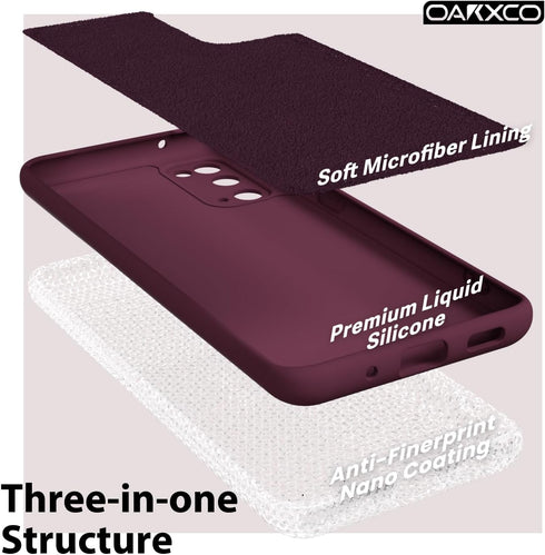Oakxco for Samsung Galaxy S20 Phone Case, Liquid Silicone Cute Thin Slim Soft Rubber TPU Plain Smooth Gel Cover for