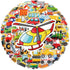 Luziwiox Pack, 60Pcs (Colourful-F1) Transportation Vehicle Truck Stickers Vinyl Waterproof Cool Stickers Construction