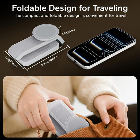 eazpower 3 1 17 16 15 14 in Foldable Wireless Travel Charging Station for MagSafe, Nightstand Magnetic Charger Stand