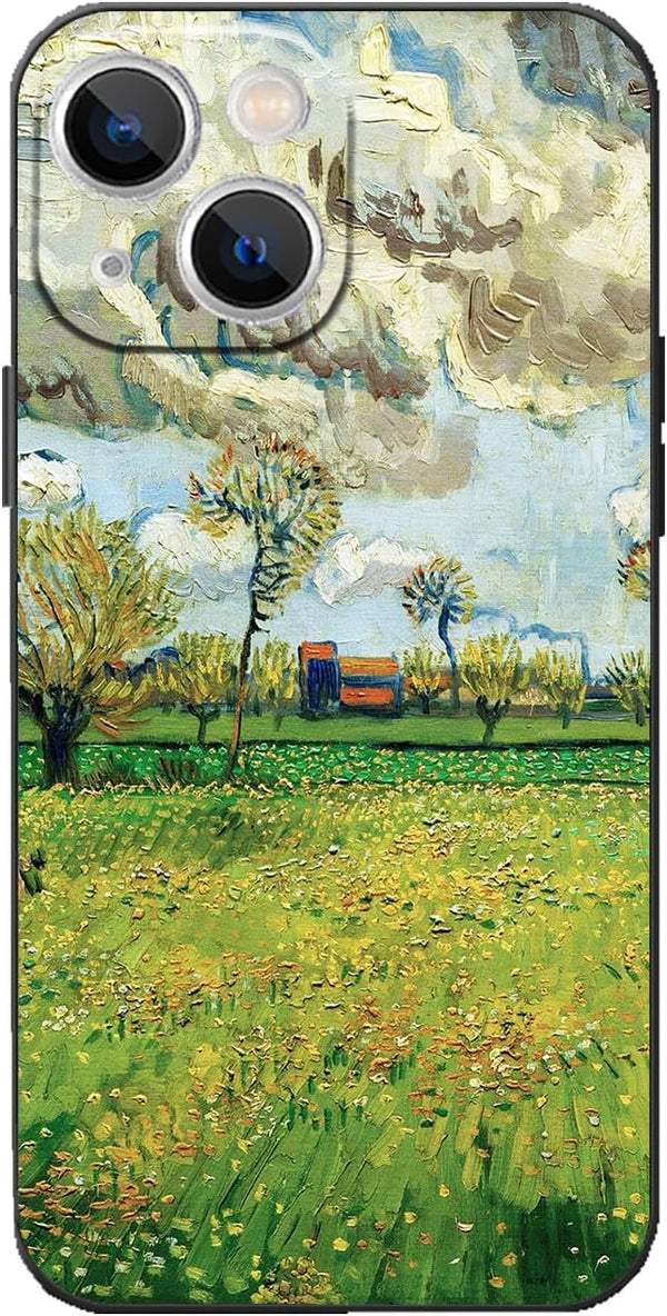 Compatible with iPhone 13 Mini Case - Van Gogh Landscape Aesthetic Slim Protective Phone Cover 5.4 inches