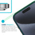 iPhone 15 Pro 6.1" Tech Armor Screen Protector - 9H Hardness, HD, Case Friendly, Ballistic Glass, 3 Pack + Bonus Lens