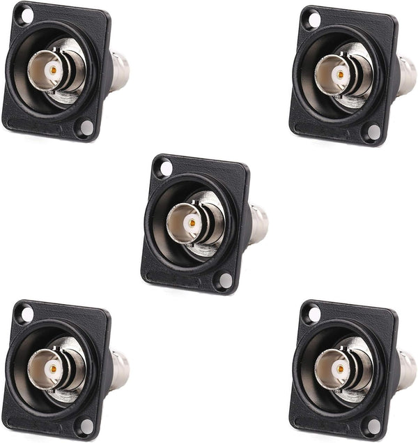 Toronce BNC D Series Panel-Mount Connector, D-BNC Pass-Through Connector (BNC_5Pack)