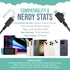 Smartish 2 in 1 USB C to USB C/Lightning Cable, 6 Foot Fabric Wrapped Fast Charging Cable for iPhone, Galaxy, Pixel