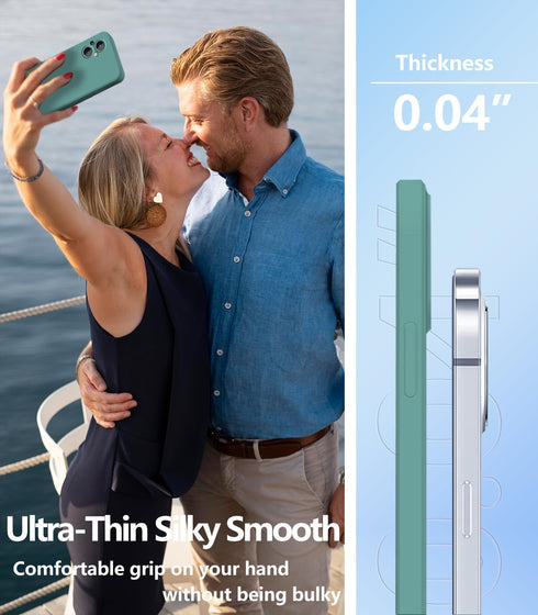 OnePlus Nord N20 5G Case, Dark Green, Silicone Liquid Soft Smooth Touch Shockproof Thin Cover