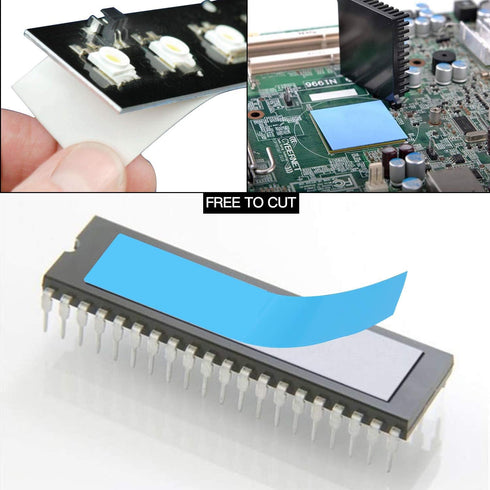 Thermal Adhesive Tape, 25m x 15mm x 0.20mm, Double Side Thermal Tapes for Heatsink, LED, Computer