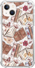 Aesthetic Butterfly Book Phone Case for iPhone 15 Plus, Vintage Brown Trendy Cool Girl Boy Silicone Shockproof TPU
