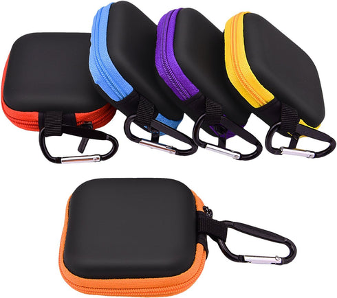 5 Pieces Mini Storage Carrying Pouch Bag for Ear Bud Earphone Headset Headphones