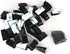 Cable Clips Black with 3M Adhesive, 50 Pack Small Wire Clamps for Cable Management, Includes 10 Reusable Cable Ties