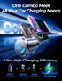 LISEN 90W USB C Car Charger, Fast Charging for iPhone 16/15 Pro Max, Dual PD 45W Port, Super Fast Adapter with 2 Cables
