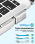 Duttek 120W USB A to USB C Adapter, 90 Degree USB C to USB A Adapter, Right Angle USB C 3.1 Female to USB C Male Converter OTG Fast Charging Compatible with MacBook, Tablet, Samsung Galaxy 2 Pack