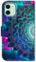 Case for iPhone 12/iPhone 12 Pro, Mandala Flower Space Leather Flip Wallet Cover with Card Slot Holder