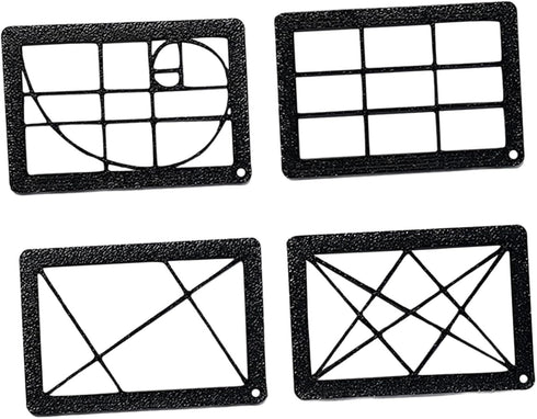 BWOFJGWH 4Pcs with Chain Sturdy Proportion Ruler Compact Composition Viewfinder for Sketching Viewer Painting, pp
