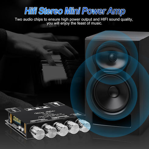 5.0 ZK-MT21 2.1 50W 2 +100W (20-100W, 4-8), 12-24V, Bluetooth Audio Amplifier Board, Channel X Mini Subwoofer Power Amp