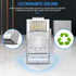 Shielded RJ45 Cat6 Cat 6A Connectors - Gold Plated Pass Through Connector 3 Prong 8P8C Modular Plugs for Ethernet Cable