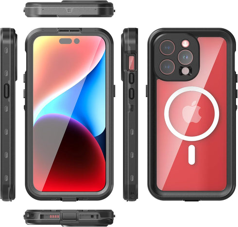 Designed for iPhone 15 Pro Case, IP68 Full-Body Rugged Waterproof Shockproof Cover, 14 FT Military Drop Proof